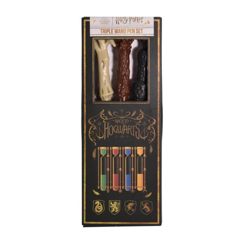 Harry Potter Triple Wand Pack - Colourful Crest