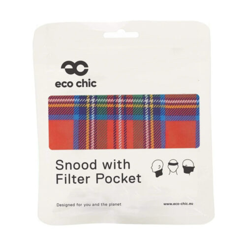 eco chic snood face mask red tartan 17439749800072