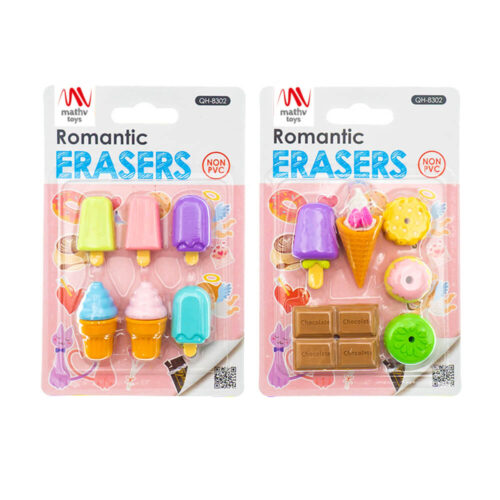Fancy Eraser Set: Romantic and Sweet