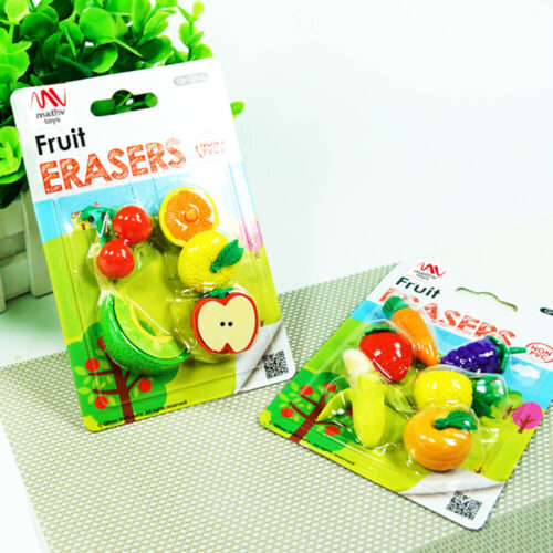 Fancy Eraser Set: Fruits