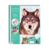 Mini Crystal Creations Canvas Wolf in Snow